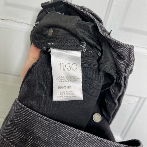 Simply Society Super High Rise Straight Black Gray Gem Polka Dot Jeans - Picture 5 of 12